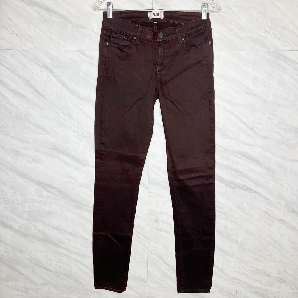 Paige Vertugo Ultra Skinny Brown Pants 28